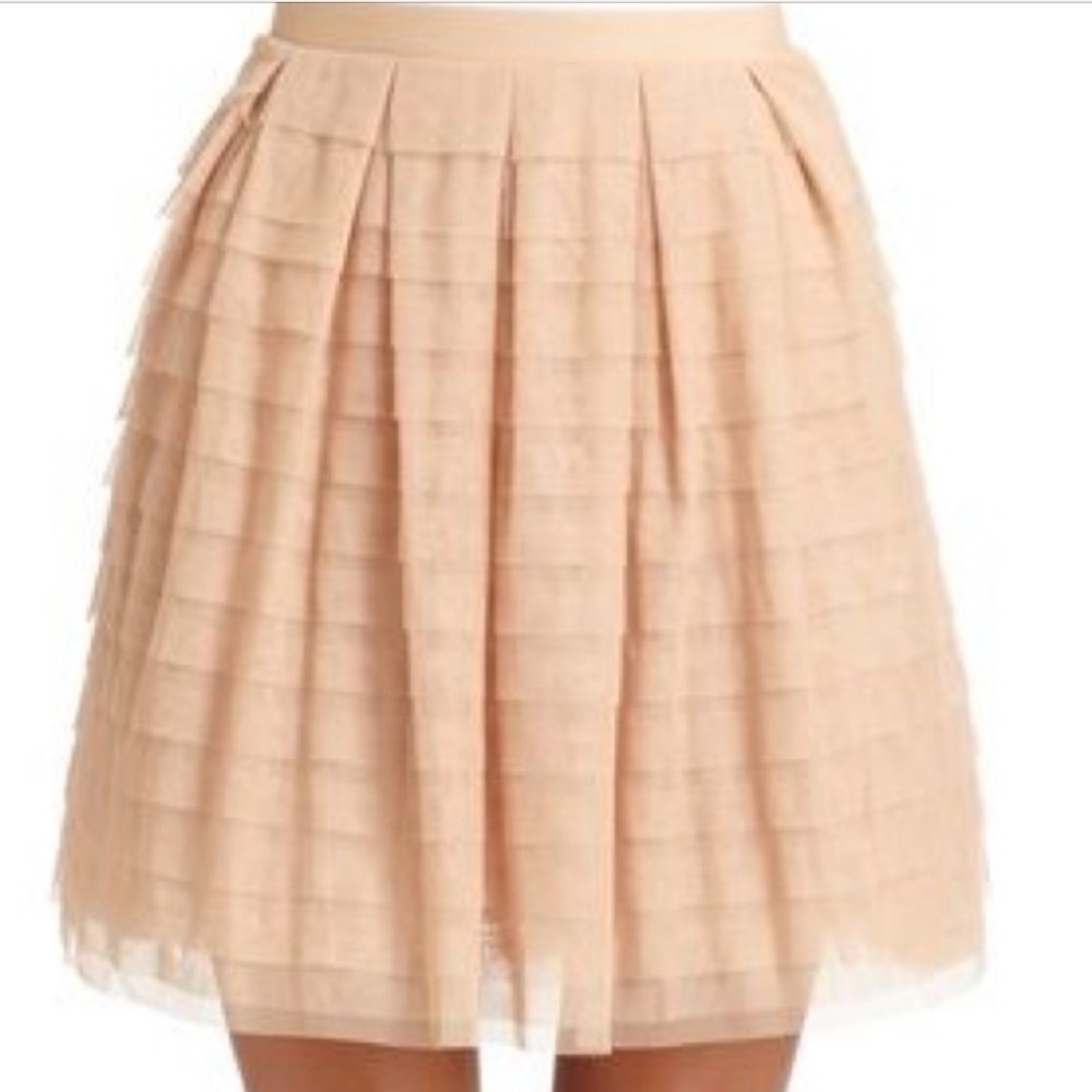 BCBG Max Azria blush tulle skirt size S